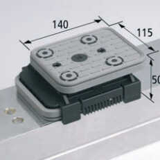 Блочные присоски VCBL-K2 140x115/ VCBL-K2 140x115 с нажимным клапаном