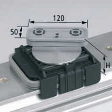 Блочная присоска VCBL-K1 120x50 с верхней поворотной частью
